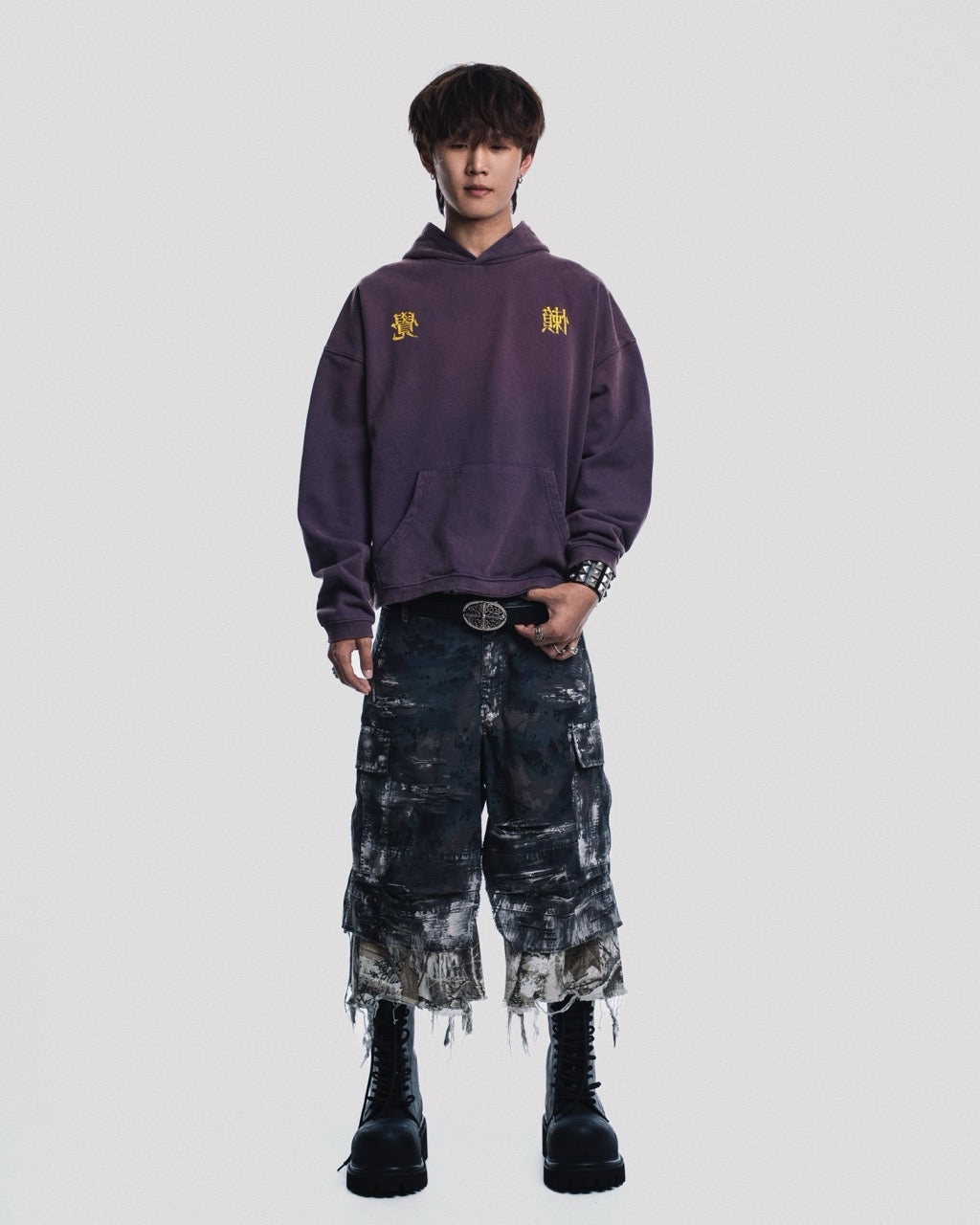 S.L.J WASHED PURPLE HOODIE