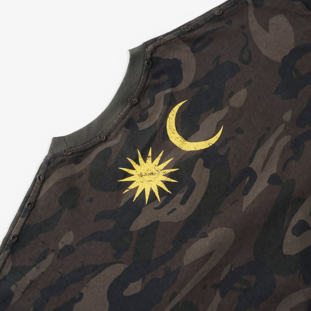 S.L.J WASHED CAMO TEE