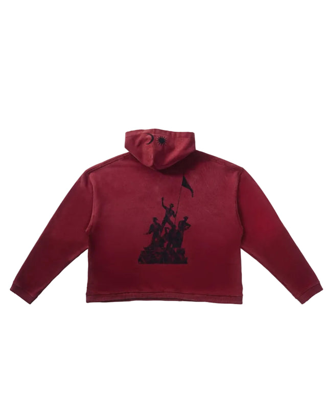 S.L.J WASHED WINE HOODIE