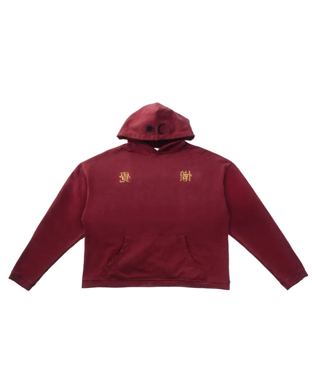 S.L.J WASHED WINE HOODIE